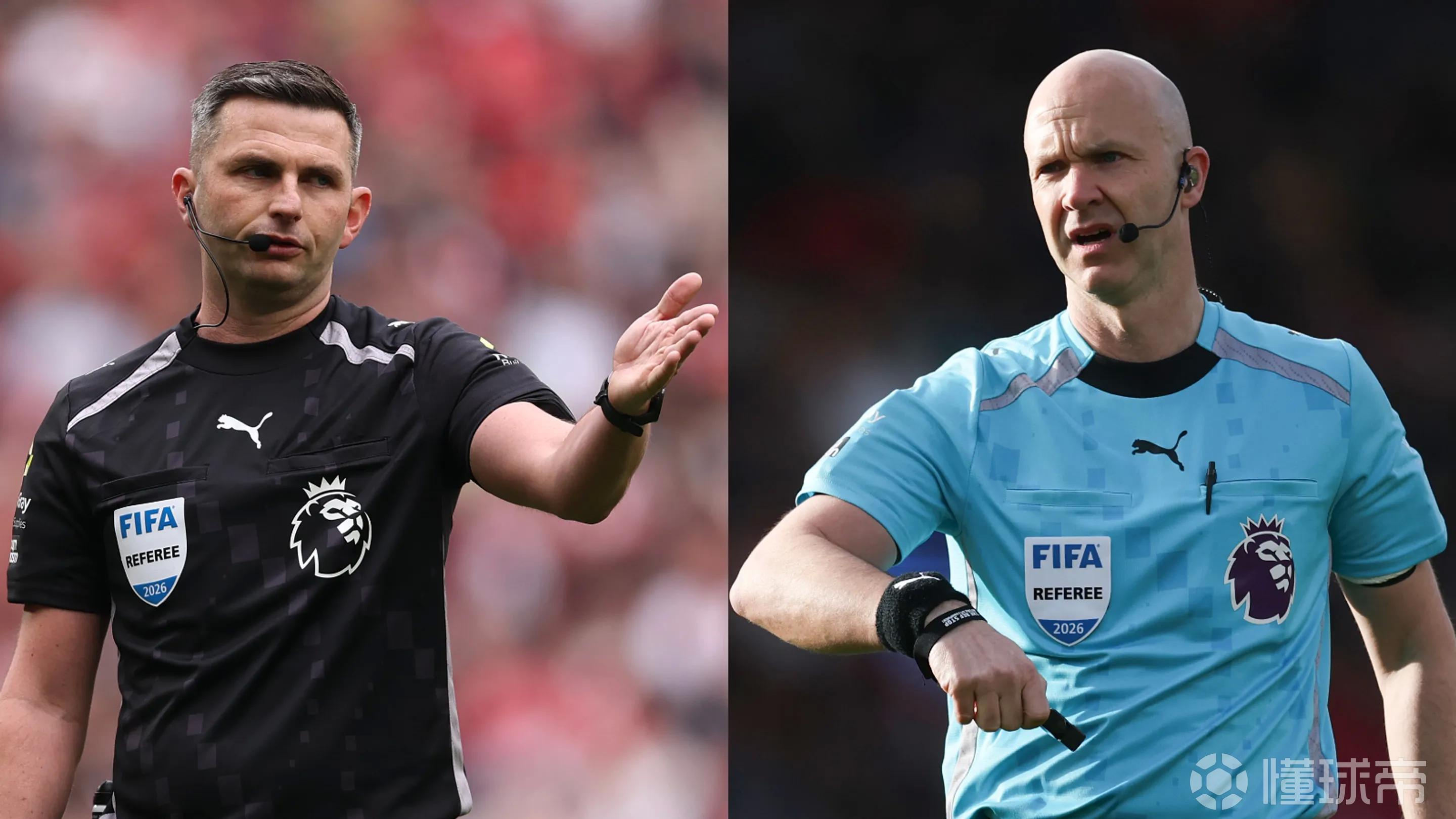 英超官方：奧利弗和泰勒等七名英超裁判將吹罰世界杯比賽